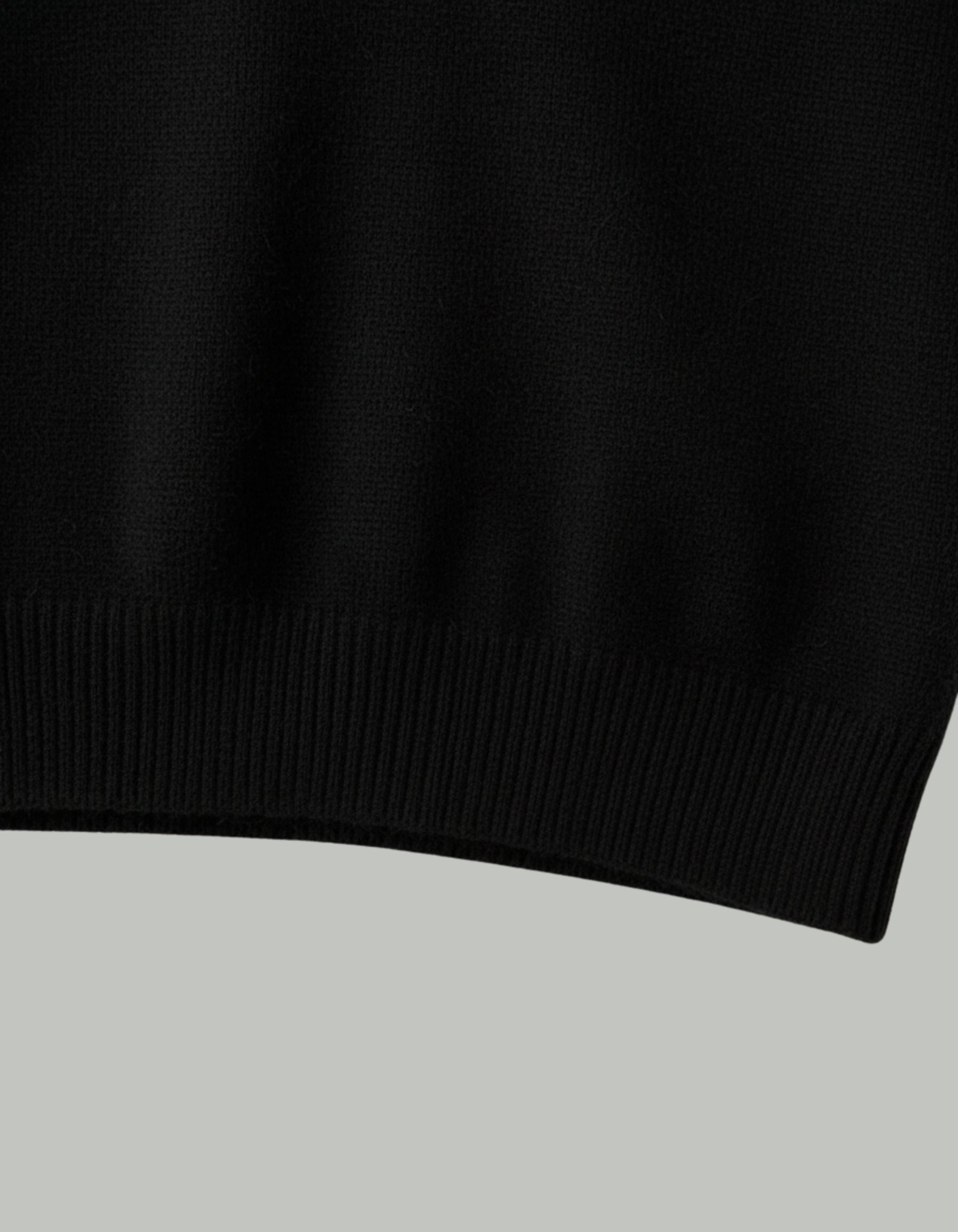 Jersey Polo de Punto de Hombros Caídos para Hombre – Negro
