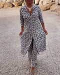 Women's Elegant Geometric Two-Piece Set