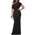 Women's Glamorous Off-Shoulder Bodycon Evening Gown