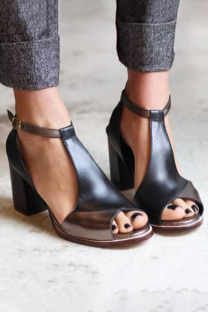Heels : Catherine Modern Block Heels - in van Cow Clothing