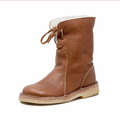 Elegant Women's Casual Leather Mid-Calf Boots for Everyday Style and Comfort