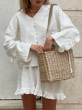 Women's Trim Shorts Set - Cute, Comfortable Summer Outfit