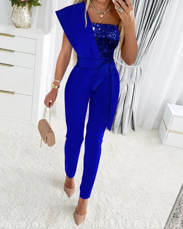 Savannah One-Shoulder Jumpsuit - Effortlessly Elegant & Chic