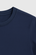 Camisa azul marino hombre de algodón casual