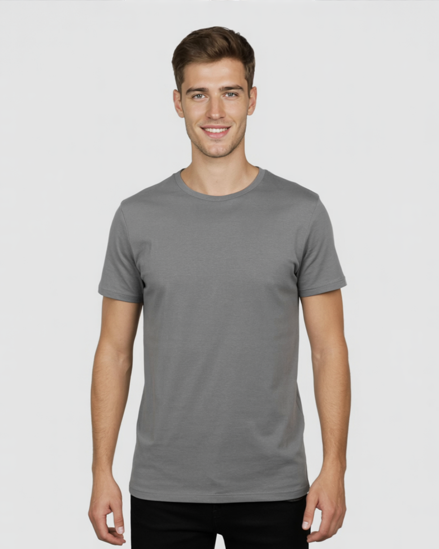 Camisa gris hombre de algodón casual