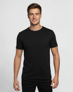 Camisa negro hombre de algodón casual