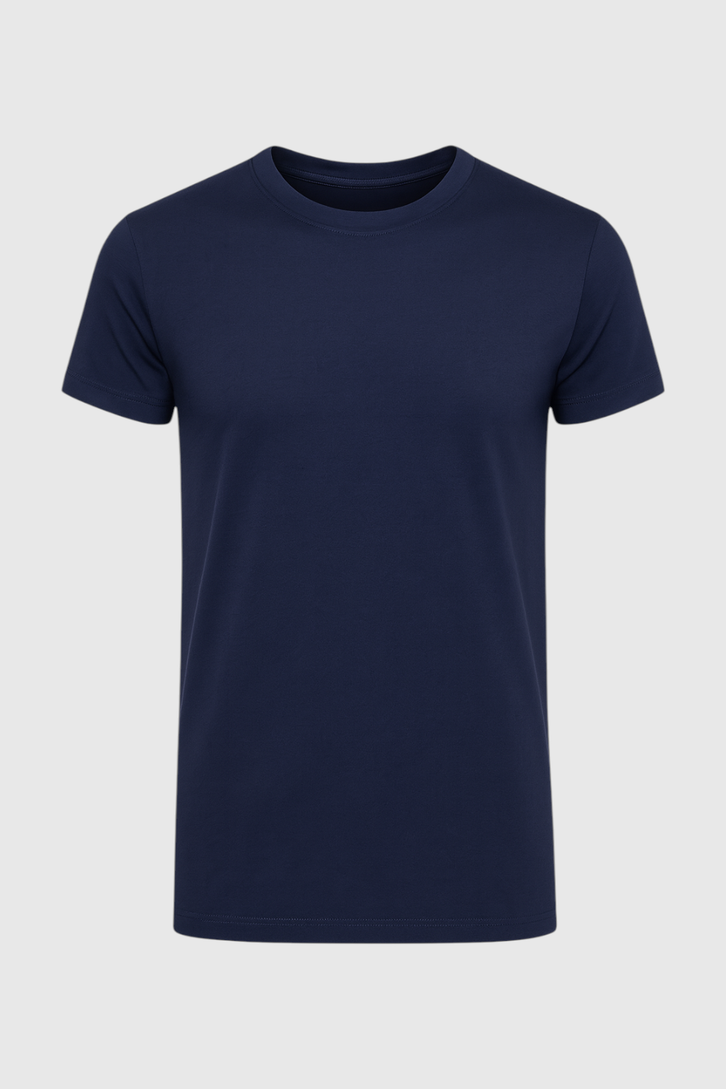 Camisa Azul Marino Hombre de Algodón Casual