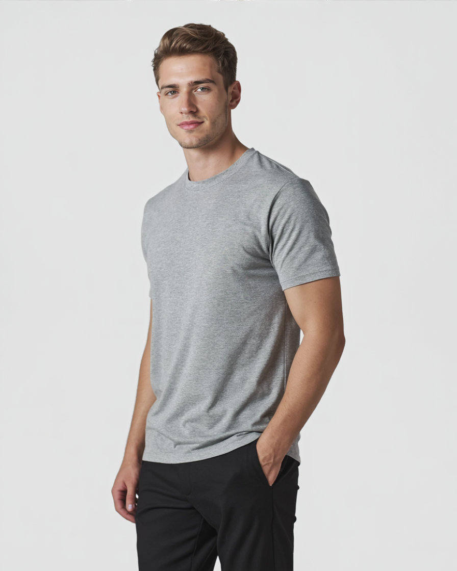 Camiseta gris claro para hombre