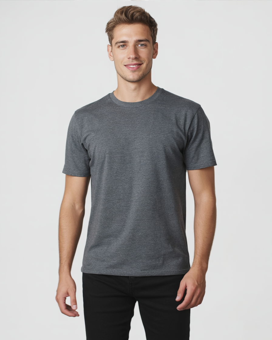Camiseta gris oscuro para hombre