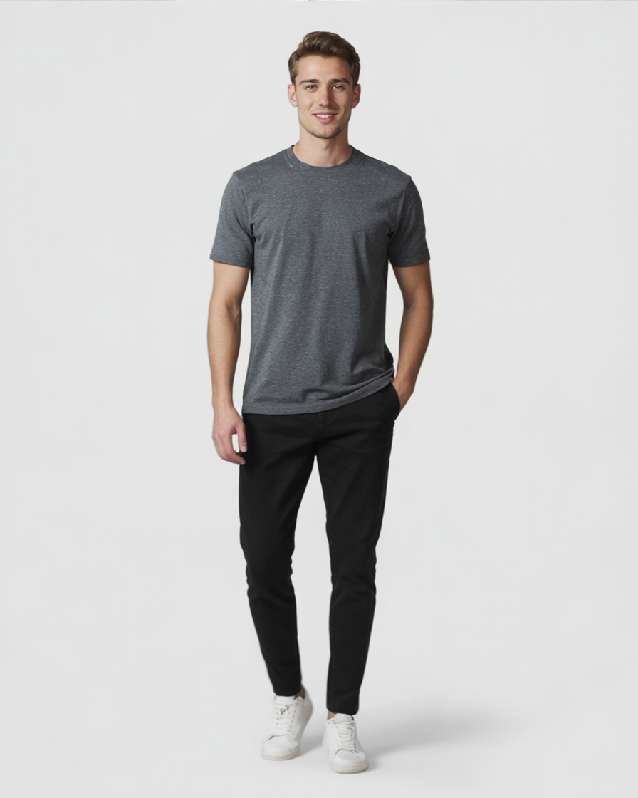 Camiseta gris oscuro para hombre