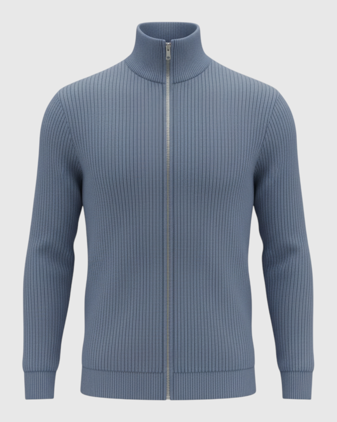 Cárdigan de punto con cremallera para hombre