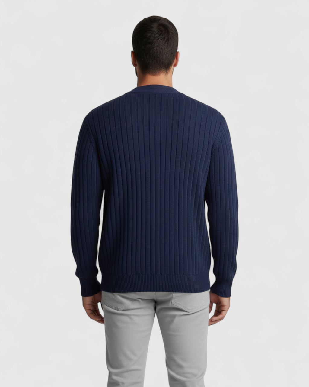 Cárdigan de punto con cuello en v para hombre