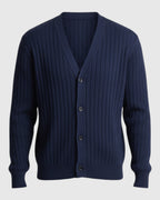 Cárdigan de punto con cuello en v para hombre