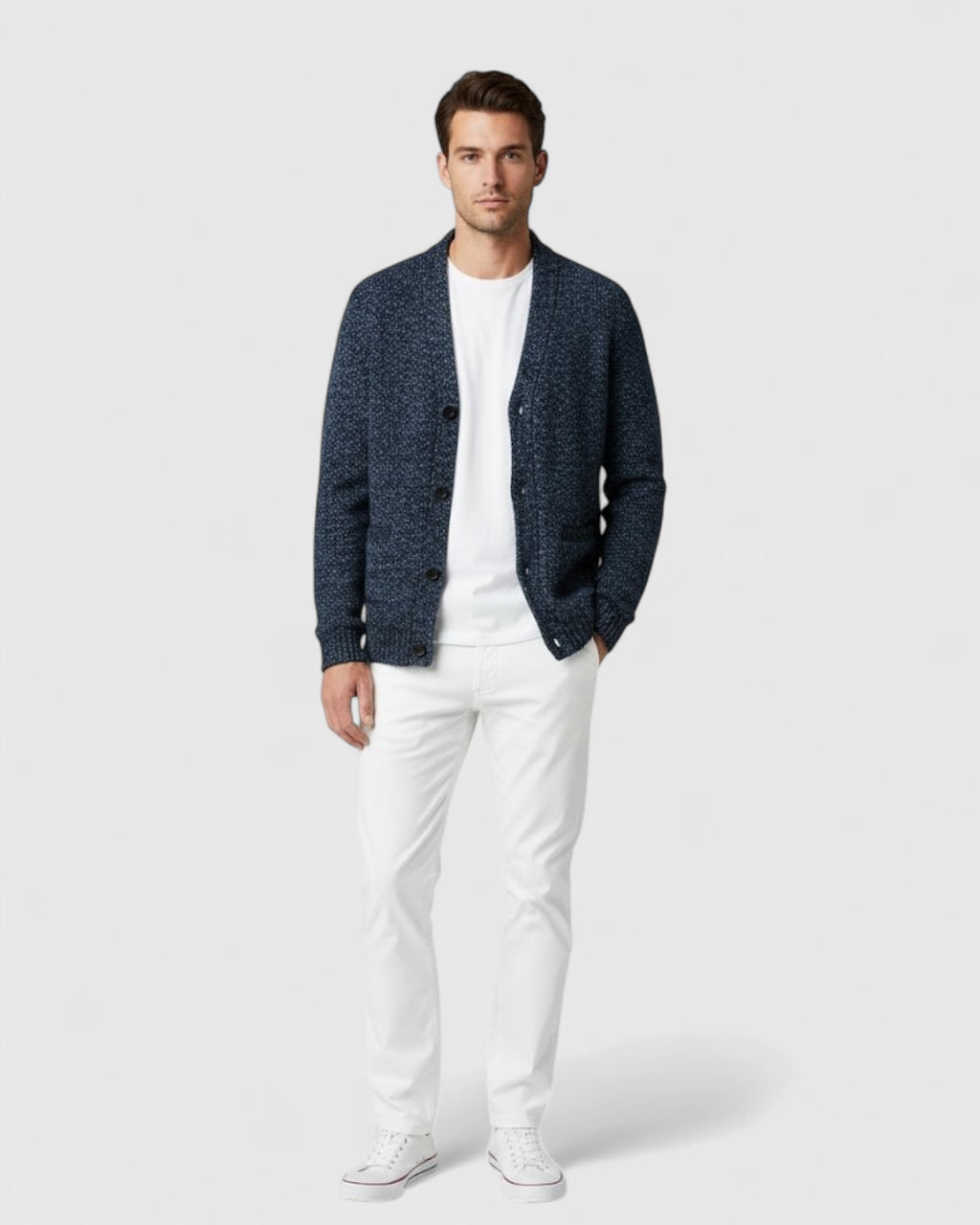 Chaqueta bomber de punto para hombre