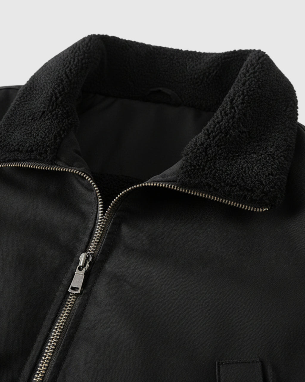 Chaqueta bomber de algodón para hombre – negro