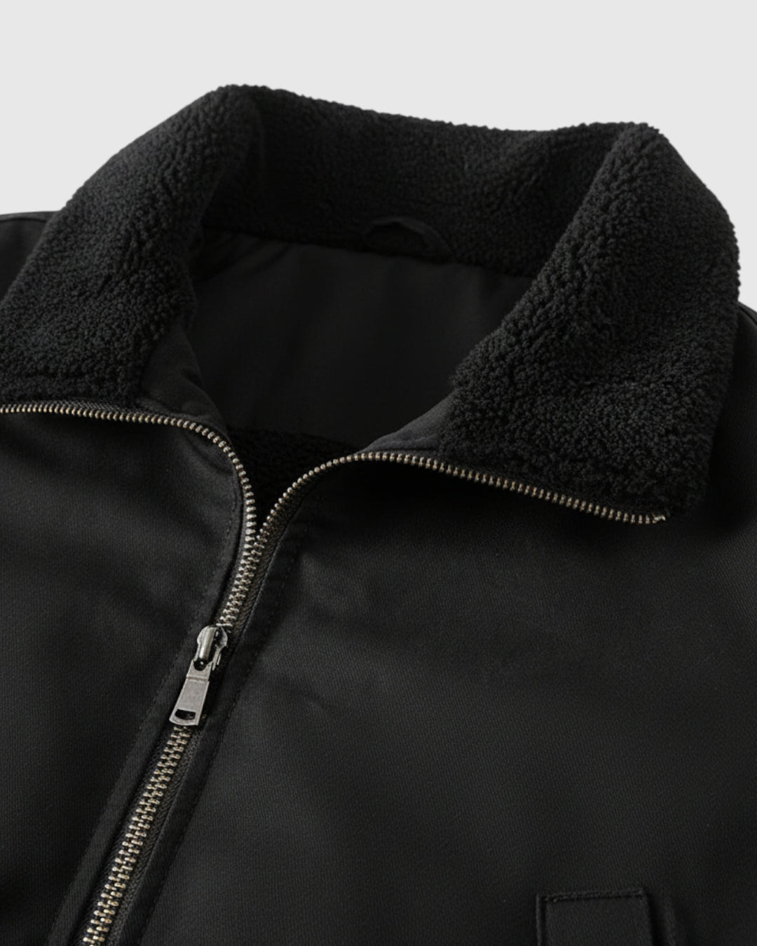 Chaqueta bomber de algodón para hombre – negro
