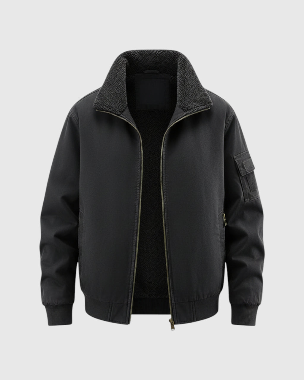 Chaqueta bomber de algodón para hombre – negro