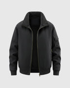 Chaqueta bomber de algodón para hombre – negro