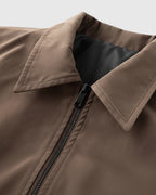 Chaqueta corta de hombre con solapa – marrón café