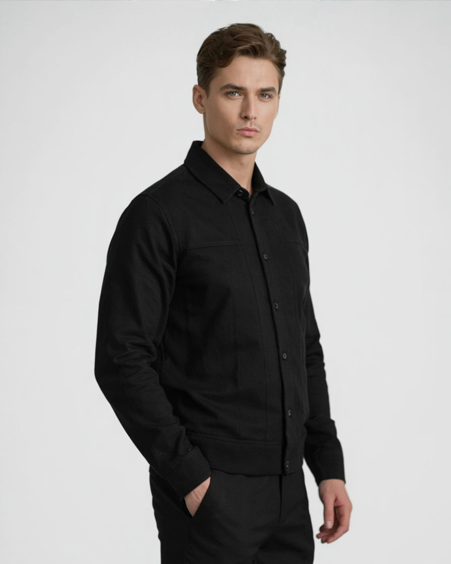 Chaqueta elegante negra para hombre
