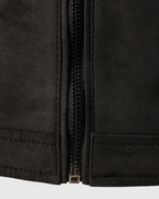 Chaqueta negro cuero hombre retro casual