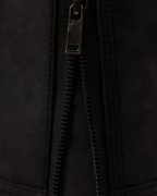 Chaqueta negro cuero hombre retro casual