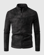 Chaqueta negro cuero hombre retro casual