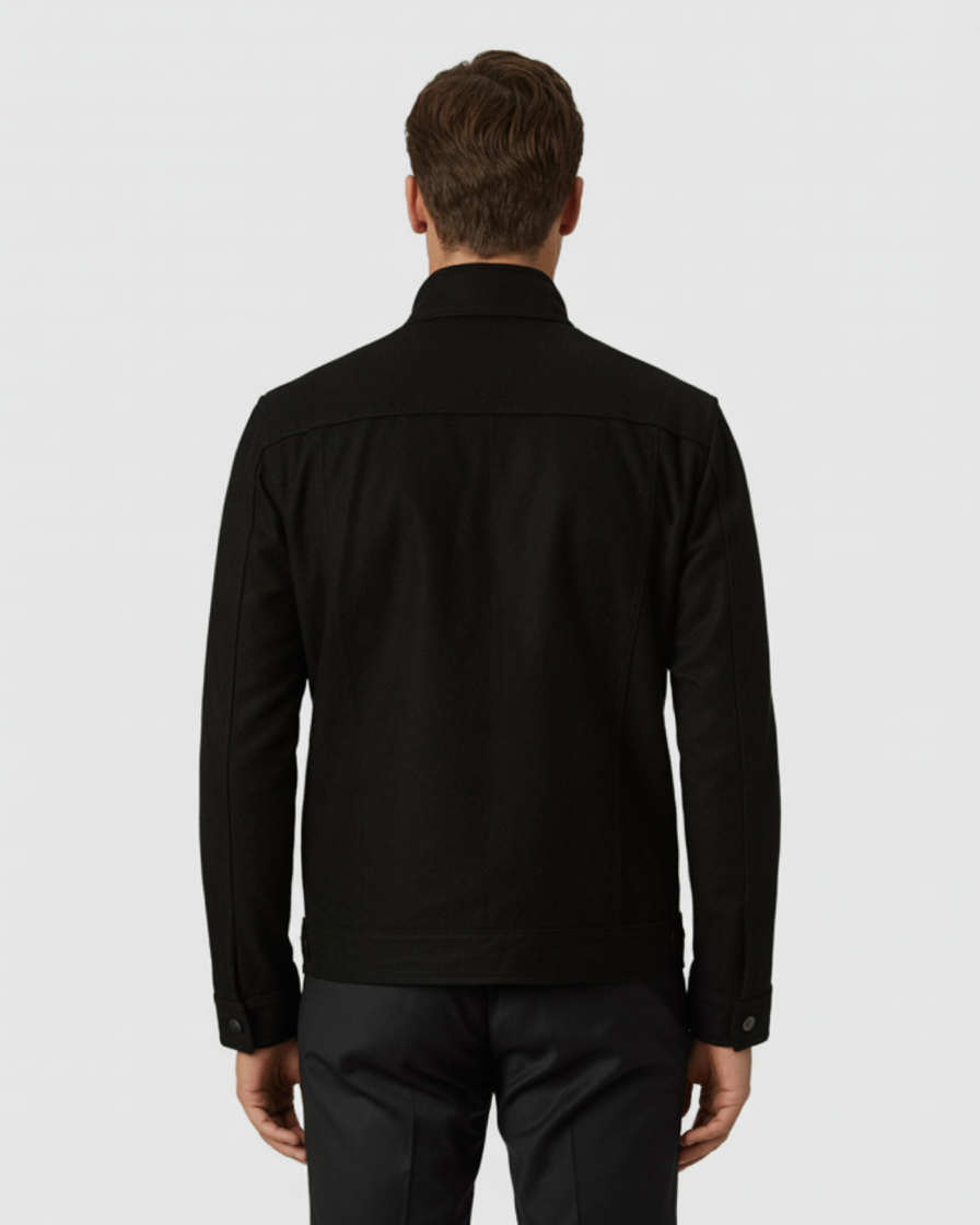 Chaqueta negro slim fit para hombre casual