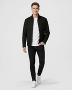 Chaqueta negro slim fit para hombre casual