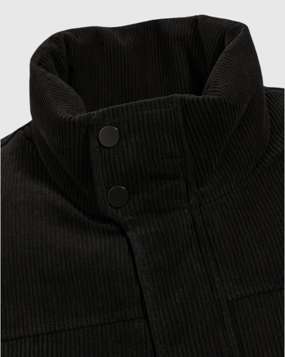 Chaqueta negro de hombre moderna de invierno