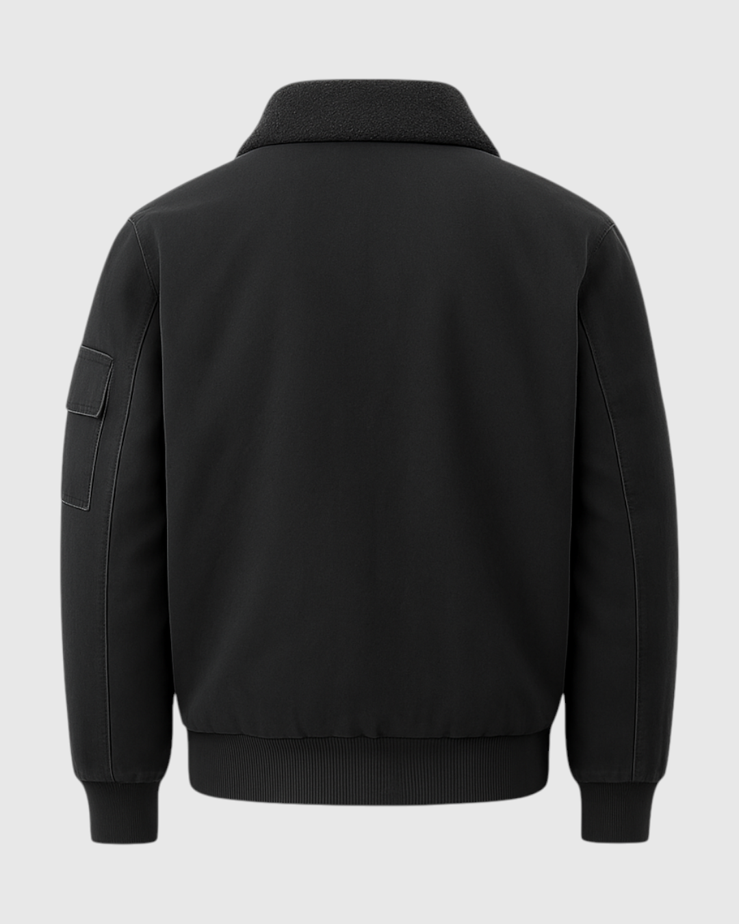 Chaqueta negro de hombre moderno de invierno