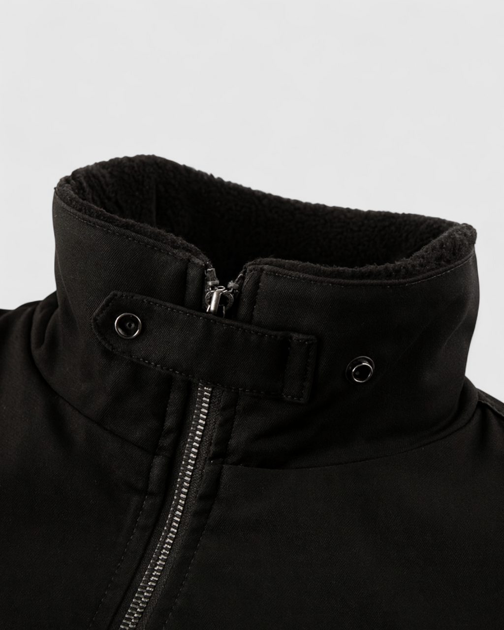 Chaqueta negro de hombre moderno de invierno