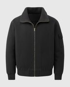 Chaqueta negro de hombre moderno de invierno