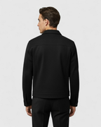 Chaqueta negro de hombre texturizada casual