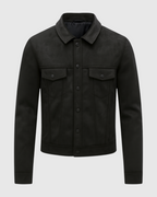 Chaqueta negro de hombre texturizada casual