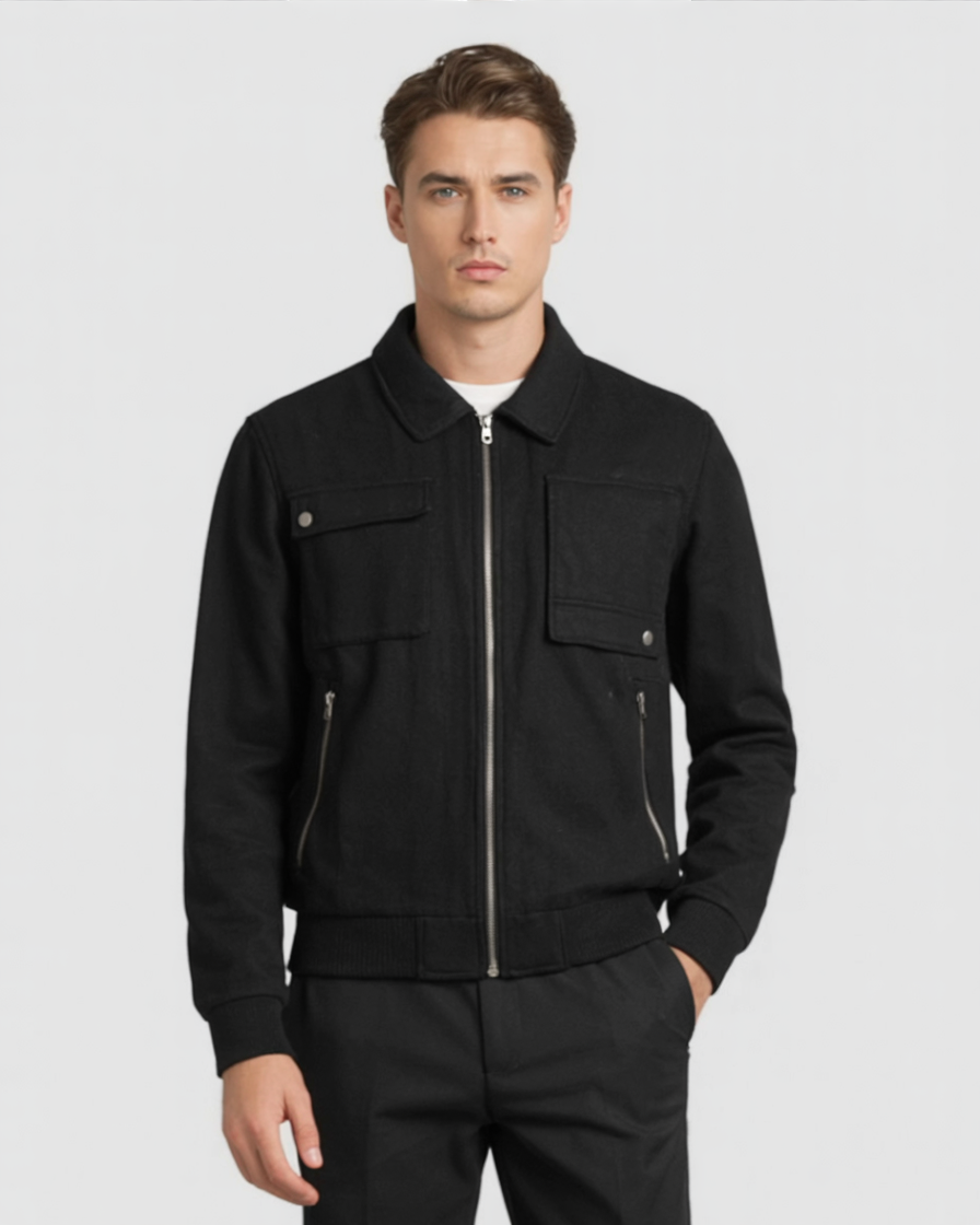 Chaqueta negro para hombre