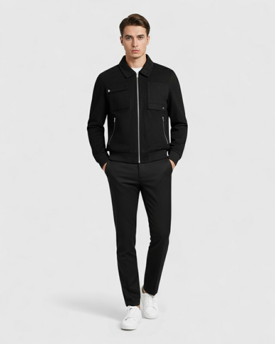 Chaqueta negro para hombre