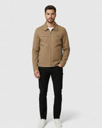 Chaqueta de hombre con cremallera y cuello solapa