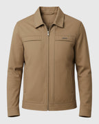 Chaqueta de hombre con cremallera y cuello solapa