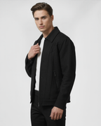 Chaqueta de ante negra para hombre