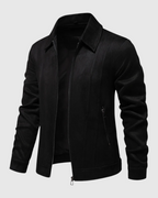 Chaqueta de ante negra para hombre