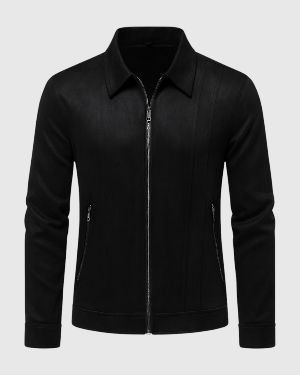 Chaqueta de ante negra para hombre