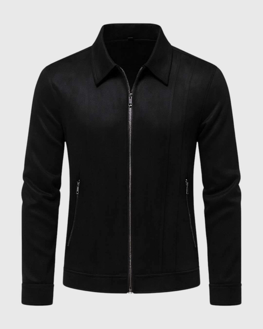 Chaqueta de ante negra para hombre