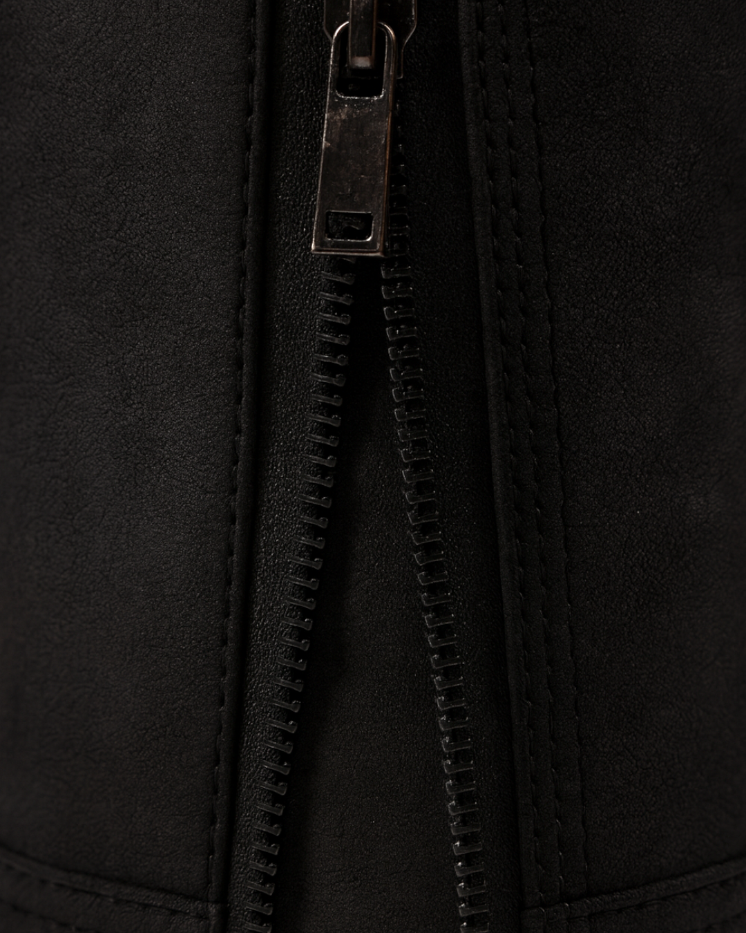 Chaqueta Negro Cuero Hombre Retro Casual