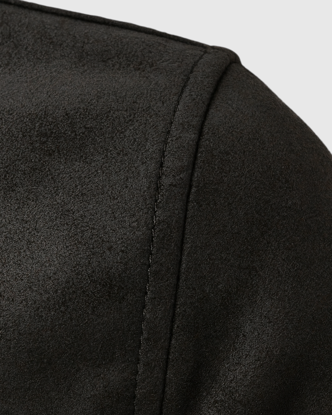 Chaqueta Negro Cuero Hombre Retro Casual