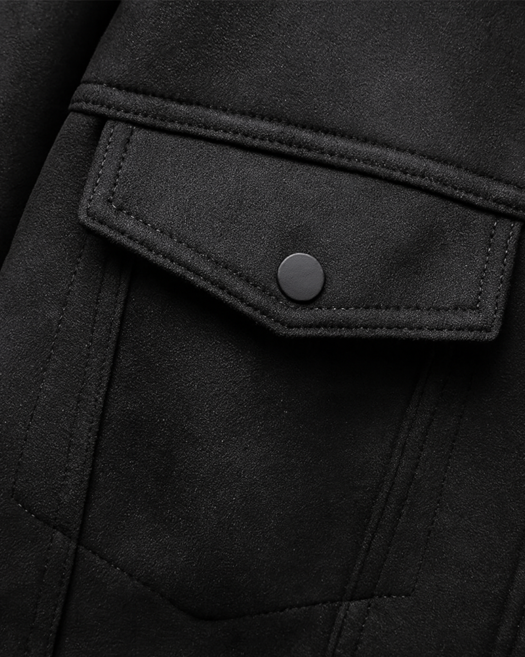 Chaqueta Negro de Hombre Texturizada Casual