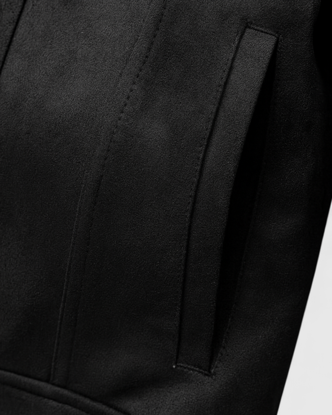 Chaqueta Negro de Hombre Texturizada Casual