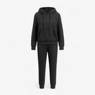 Annika | Sæt med hættetrøje og glitrende elementer - Grau - women's fashion - {{ product_tags }