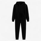 Annika | Sæt med hættetrøje og glitrende elementer - Schwarz - women's fashion - {{ product_tags }