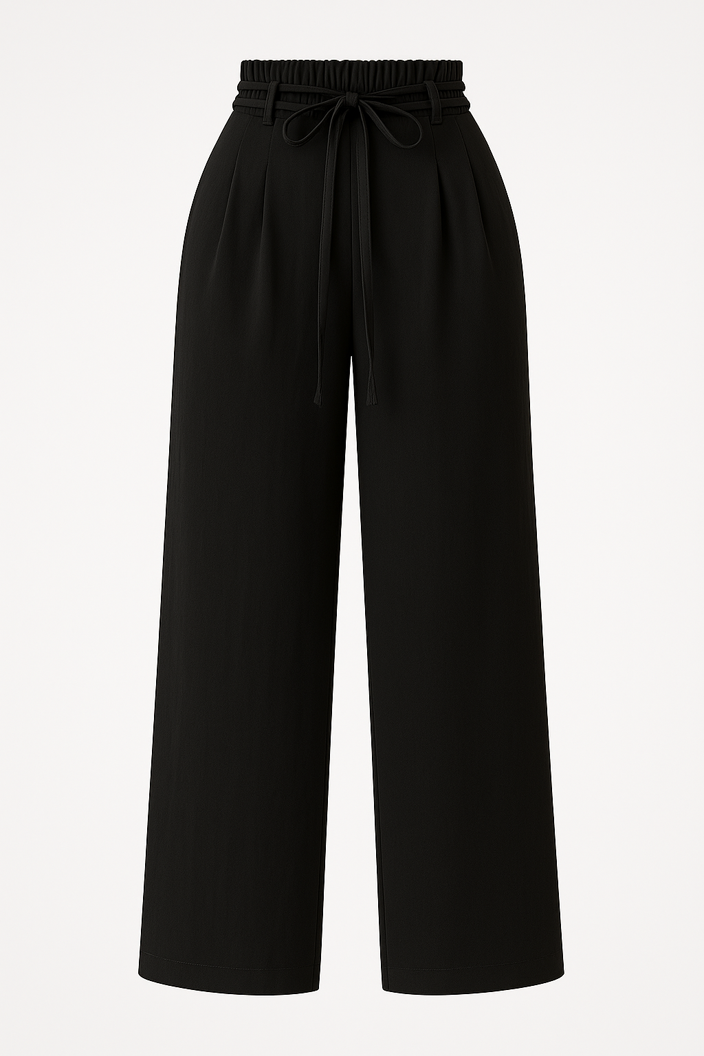 Chic High-Waist Palazzo Pants with Tie Belt – Effortless Elegance and Comfort